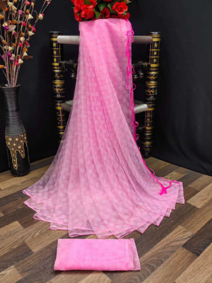 LADYSUTRA Self Design Bollywood Net Saree(Multicolor)