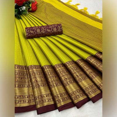 SGF11 Woven Banarasi Pure Silk, Art Silk Saree(Light Green)