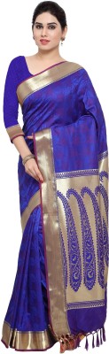 Sisa Embroidered Bollywood Net Saree(Blue)