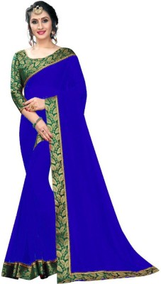 Flip The Style Printed Bollywood Georgette Saree(Dark Blue)