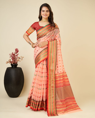 Yogik Creation Woven Banarasi Art Silk Saree(Multicolor)