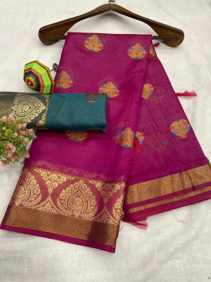 SARIMANIA Woven Kanjivaram Organza, Art Silk Saree(Multicolor)