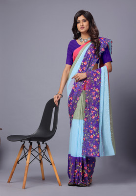 JAITRA CREATION Embroidered Bollywood Georgette Saree(Multicolor)