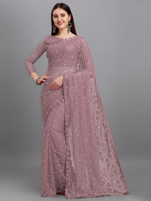 LOROFY Net/Lace Embroidered, Embellished Blouse Material
