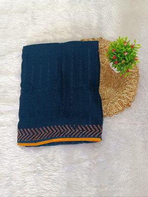 Vibha Embellished Bollywood Crepe Saree(Dark Blue)