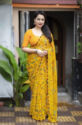 Tasrika Printed Bollywood Georgette Saree(Yellow)