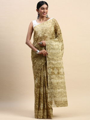SHANVIKA Printed Daily Wear Pure Cotton Saree(Multicolor)