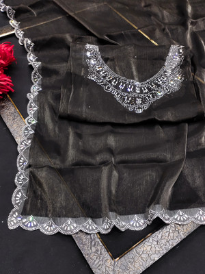 ZOYAL ENTERPRISE Embellished Bollywood Jimmy choo Saree(Black)
