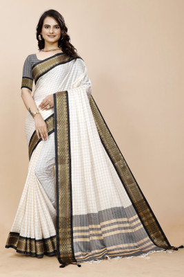 UDANI ENTERPRISE Self Design Bollywood Cotton Silk Saree(Black)