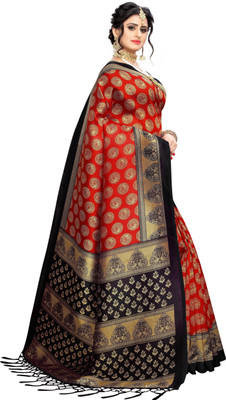 HouseOfCommon Embroidered Bollywood Georgette Saree(Red)