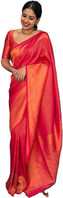 MISHIKAHD Self Design Banarasi Jacquard Saree(Multicolor)