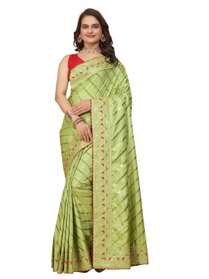 Shilpa Fashion Self Design Bollywood Art Silk Saree(Green)