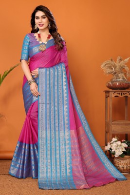 HITESH ENTERPRISE Self Design Banarasi Jacquard Saree(Light Blue)