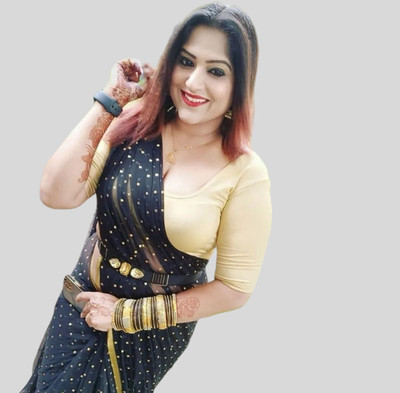 JV Fashion Printed Daily Wear Chiffon Saree(Black)