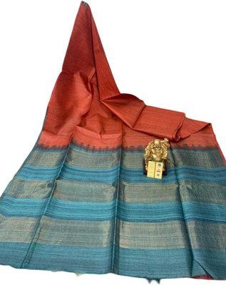 GR Handloom Self Design Bollywood Art Silk Saree(Orange)
