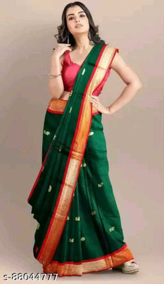 Paithani Woven Mysore Pure Silk Saree(Green)