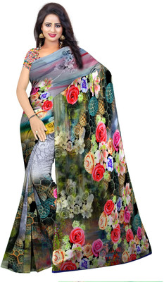 SCFO Digital Print Daily Wear Georgette Saree(Multicolor)
