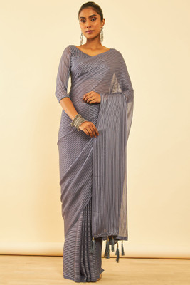 soch Embellished Bollywood Chiffon Saree(Grey)