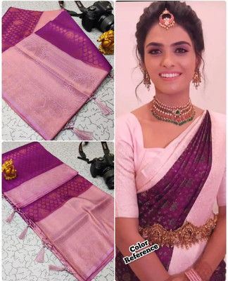 Divastri Self Design Banarasi Viscose Rayon Saree(Magenta)
