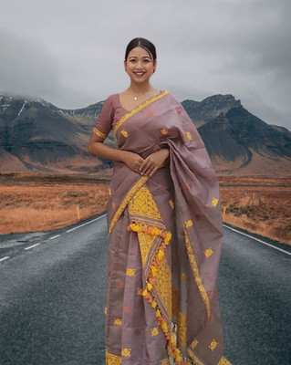 AMILAGROS PIZZARRAS FASHION Woven Mekhela Chador Pure Cotton Saree(Multicolor)