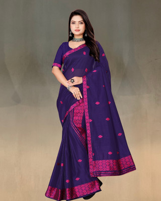 North East Looms Embellished Mekhela Chador Cotton Blend Saree(Multicolor)