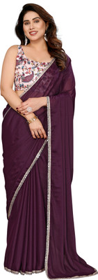 Divastri Embroidered Banarasi Georgette Saree(Maroon)