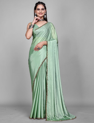 VISHNU Woven Kanjivaram Jimmy choo, Pure Silk Saree(Light Green)