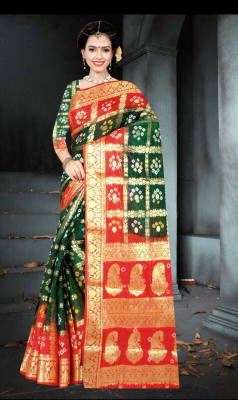 PRIYASAREEJPR Woven Bandhani Georgette Saree(Multicolor)