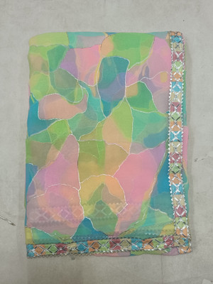 Metro Textiles Printed Bollywood Georgette Saree(Green)