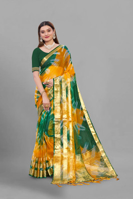 Aarunika SBT Digital Print Bollywood Art Silk Saree(Green)