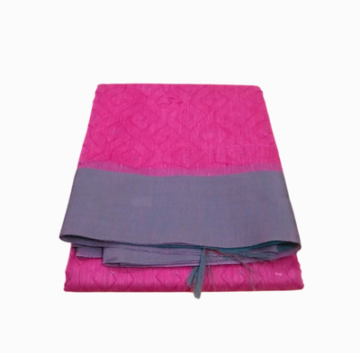 V M TEX Self Design, Embellished, Striped, Woven Daily Wear Cotton Blend Saree(Pink)