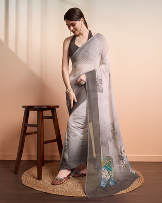 Rachna Digital Print Daily Wear Georgette Saree(Purple)