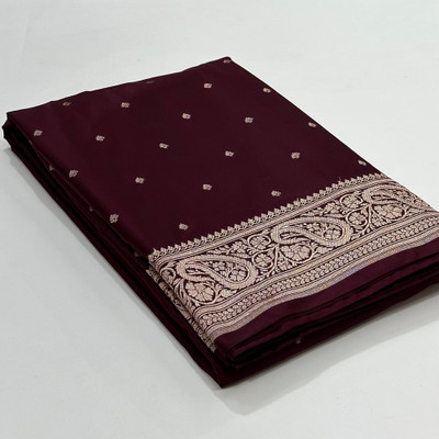 RUCHAA FASHION Woven, Paisley Banarasi Art Silk Saree(Maroon)