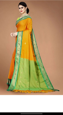 Mortal Textile Animal Print Assam Silk Cotton Silk Saree(Purple)