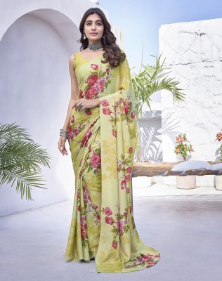 YASHIKA Printed Bollywood Tussar Silk Saree(Green)