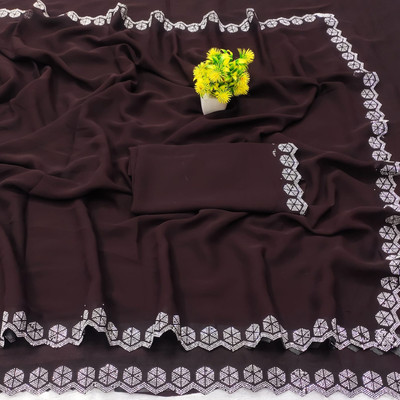 Shrilaxmisari Embellished Bollywood Georgette Saree(Maroon)