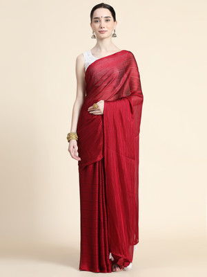 Riddhi textile Hub Woven Patola Chiffon Saree(Orange)