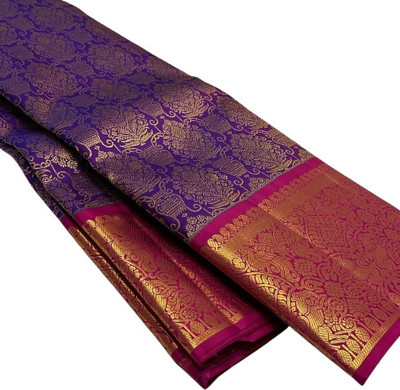 WOMENELEGENCE Woven Banarasi Pure Silk Saree(Purple)