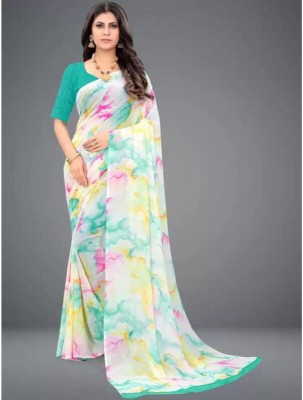 Sita Ombre Daily Wear Georgette Saree(Blue)