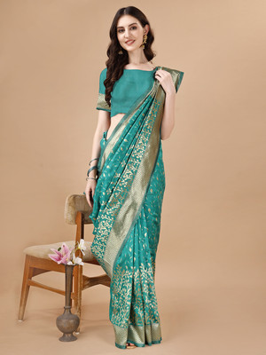 Divastri Woven, Self Design Kanjivaram Pure Silk, Jacquard Saree(Light Green)