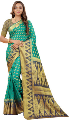 Balaji Dyed Banarasi Nylon Saree(Multicolor)