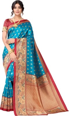 Suali Printed Bollywood Cotton Silk Saree(Yellow)