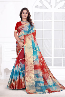 Aarunika MT Woven Bollywood Organza Saree(Maroon)