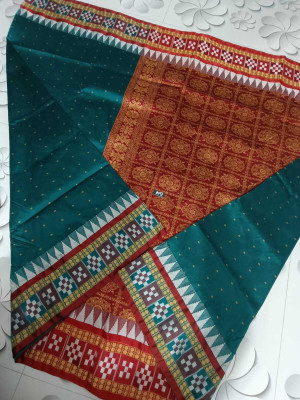 AYEZAL Woven Sambalpuri Handloom Art Silk Saree(Beige)
