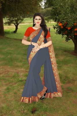 chamunda Woven Daily Wear Chanderi Saree(Grey)