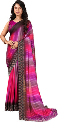 Virendra Textiles Woven Bollywood Georgette Saree(Red)