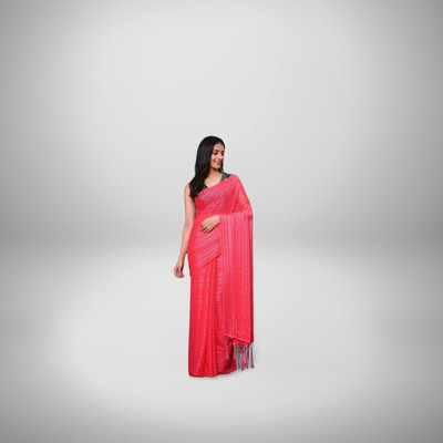 KALPNA CREATION Solid/Plain Bollywood Georgette Saree(Multicolor)