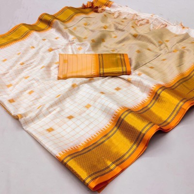 WILLMAKE Printed Bollywood Georgette Saree(Pack of 2, White, Yellow)