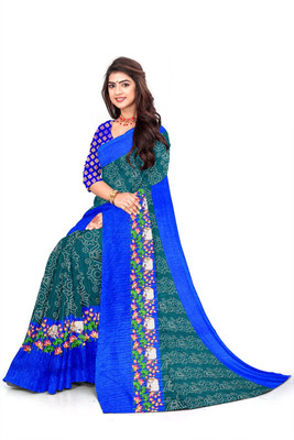 AVM SILK MILLS Floral Print Bollywood Chiffon Saree(Multicolor)