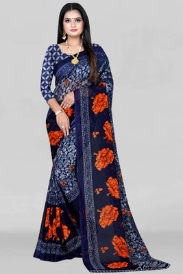 Leelavati Embroidered Bollywood Georgette Saree(Blue)
